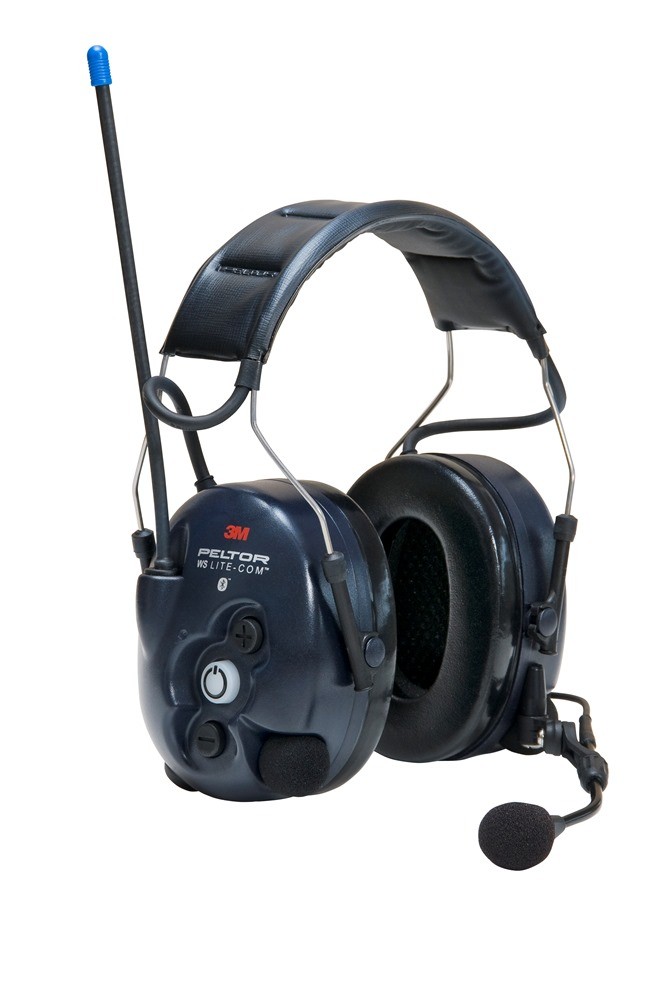 Headset-kommunikasjonoppladbar-Peltor-WS-Litecom-PMR446-med-nakkebøyle.-Med-innebygget-to-veis-kommunikasjonsradio,-trådløs-bluetooth,-omgivelseslyd-og-ekstern-u
